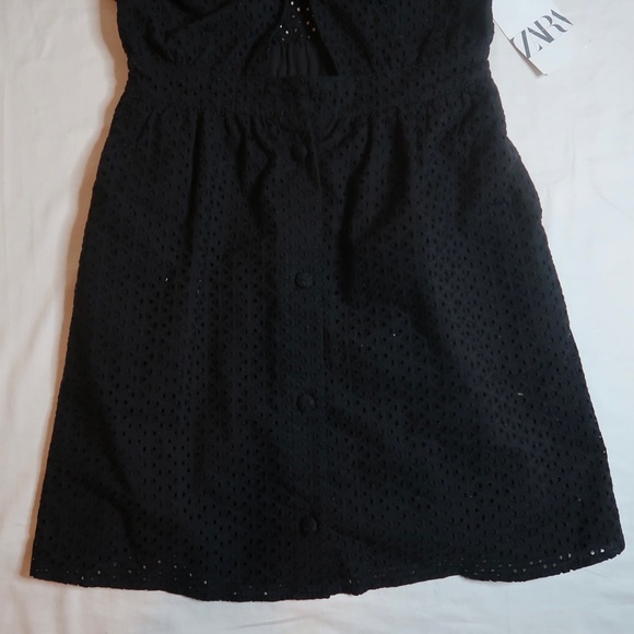 Zara | Black Cut Out Bow Dress - Picture 3 of 7